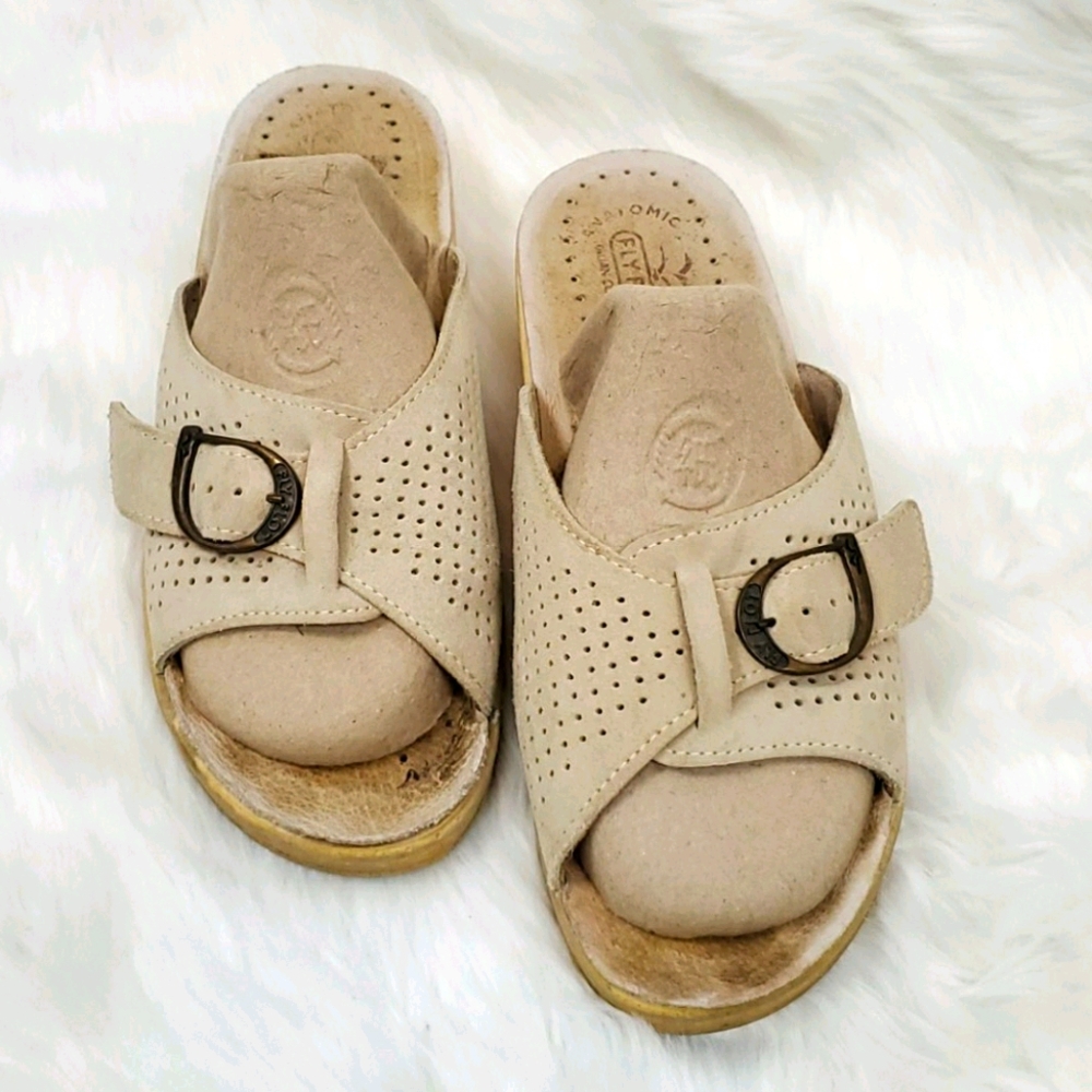 Fly Flot anti shock comfort anatomic sandals women cream size 41